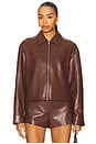 view 1 of 5 x REVOLVE Rapha Faux Leather Jacket in Chocolate Brown