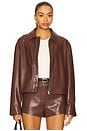 view 2 of 5 x REVOLVE Rapha Faux Leather Jacket in Chocolate Brown