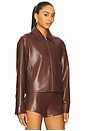 view 3 of 5 x REVOLVE Rapha Faux Leather Jacket in Chocolate Brown