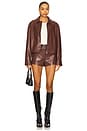 view 5 of 5 x REVOLVE Rapha Faux Leather Jacket in Chocolate Brown
