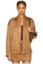 view 1 of 5 x REVOLVE Della Faux Suede Jacket in Camel Brown