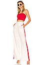 view 4 of 4 x REVOLVE Wide Leg Track Pants in White & Red