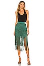 view 4 of 4 x REVOLVE Andres Fringe Skirt in Emerald