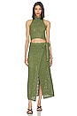 view 4 of 4 x REVOLVE Rina Maxi Wrap Skirt in Forest Green