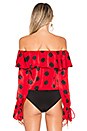 view 4 of 5 BODY ÉPAULES DÉNUDÉES VADA in Red & Black Dot