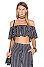view 1 of 5 x REVOLVE Bree Crop in Black & White Stripe
