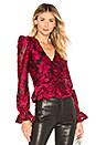 view 1 of 5 x REVOLVE Solana Blouse in Black & Red