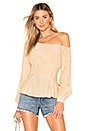 view 1 of 4 BLOUSE UNE ÉPAULE DÉNUDÉE IRIS in Almond