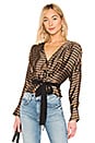view 1 of 4 X REVOLVE August Top in Brown & Black Stripe