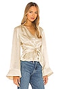 view 2 of 4 x REVOLVE Flared Sleeve Top in Champagne