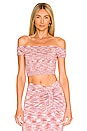 view 1 of 4 x REVOLVE Sonia Off Shoulder Crop in Purple Spacedye