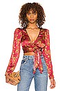view 1 of 4 x REVOLVE Alaia Blouse in Red Floral Multi