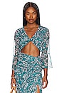 view 1 of 5 x REVOLVE Veyda Top in Teal Floral Multi