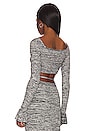 view 3 of 4 x REVOLVE Yuna Crop Top in Black & White Marl