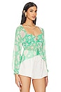 view 2 of 4 x REVOLVE Tanya Blouse in Green & Ivory Floral