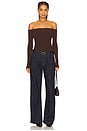 view 5 of 5 x REVOLVE Colette Bodysuit in Chocolate Brown