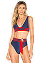 view 1 of 4 TOP BIKINI MARBELLA in Navy & Red