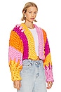 view 2 of 4 Delilah Colossal Knit Jacket in Sherbert