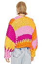view 3 of 4 Delilah Colossal Knit Jacket in Sherbert