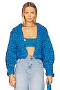 view 1 of 4 Block Colossal Knit Jacket in Blue