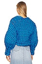 view 3 of 4 Block Colossal Knit Jacket in Blue