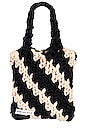 view 1 of 4 Diagonal Colossal Knit Tote Bag in Black