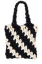 view 2 of 4 Diagonal Colossal Knit Tote Bag in Black