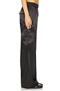 view 3 of 6 Satin Cargo Pant in Black
