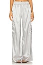 view 1 of 6 Satin Cargo Pants in Silver