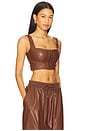 view 2 of 4 Leather Bustier in Mocha
