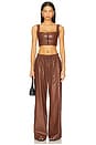 view 4 of 4 Leather Bustier in Mocha