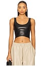 view 1 of 4 КОЖАНЫЙ ТОП-МАЙКА LEATHER TANK TOP in Black