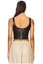 view 3 of 4 КОЖАНЫЙ ТОП-МАЙКА LEATHER TANK TOP in Black