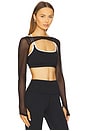 view 2 of 4 Clear Shrug in Black