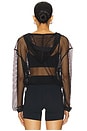 view 4 of 5 Mesh Pullover Top in Black
