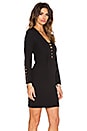 view 2 of 4 Long Sleeve Mini Dress in Black