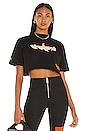 view 1 of 4 Crop Heron Arcade Tee in Black & Orange