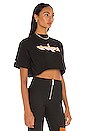 view 2 of 4 Crop Heron Arcade Tee in Black & Orange