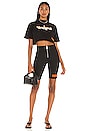view 4 of 4 Crop Heron Arcade Tee in Black & Orange