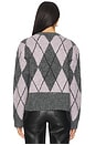 view 3 of 4 Carter Knit Blouse in Argyle Violet