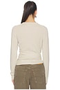 view 3 of 4 Ballerina Knit Wrap Blouse in Creme