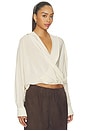 view 2 of 5 Sisi Silk Hooded Blouse in Off White