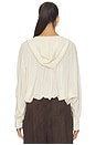 view 4 of 5 Sisi Silk Hooded Blouse in Off White