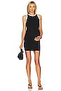view 1 of 3 Racer Tank Maternity Mini Dress in Black & White