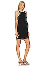 view 2 of 3 Racer Tank Maternity Mini Dress in Black & White