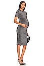 view 1 of 5 The Lurex Eliza Maternity Dress in Black & Silver