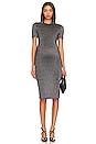 view 2 of 5 The Lurex Eliza Maternity Dress in Black & Silver