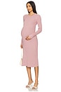 view 1 of 4 The Eliana Cotton Rib Sweater Dress in Rose Mauve
