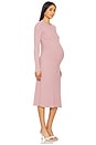 view 3 of 4 The Eliana Cotton Rib Sweater Dress in Rose Mauve