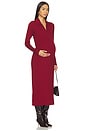 view 1 of 4 The Averie Polo Rib Sweater Dress in Cranberry